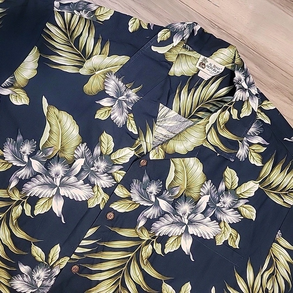 Pacific Legend Hawaiian‎ Shirt Mens 2XL AOP Floral  Hawaii Aloha USA Made VGT